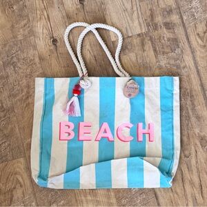 Eccolo Large Canvas Beach Tote